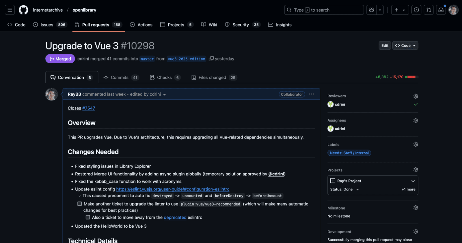 Migrating Web Components from Vue 2 to Vue 3 at Open Library